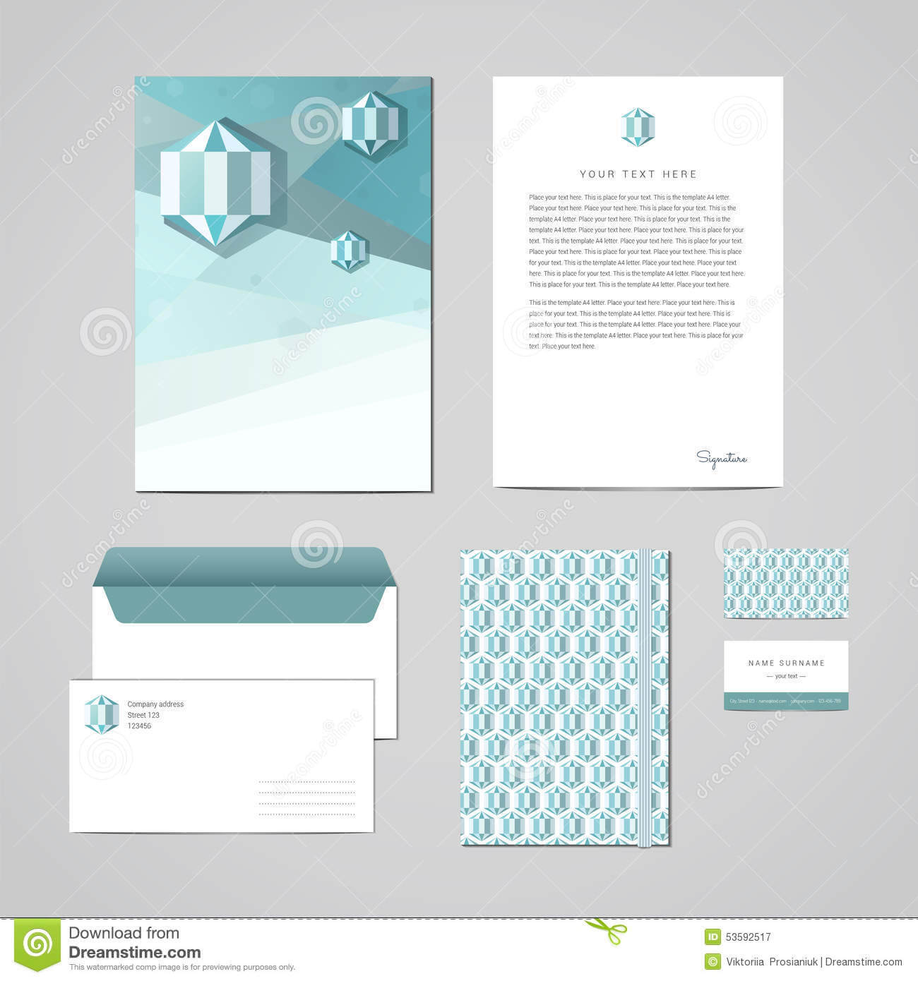 Corporate Identity Design Template. Documentation For Inside Business Card Letterhead Envelope Template