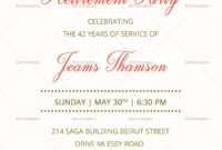 Corporate Retirement Party Invitation Template | Retirement regarding Retirement Card Template