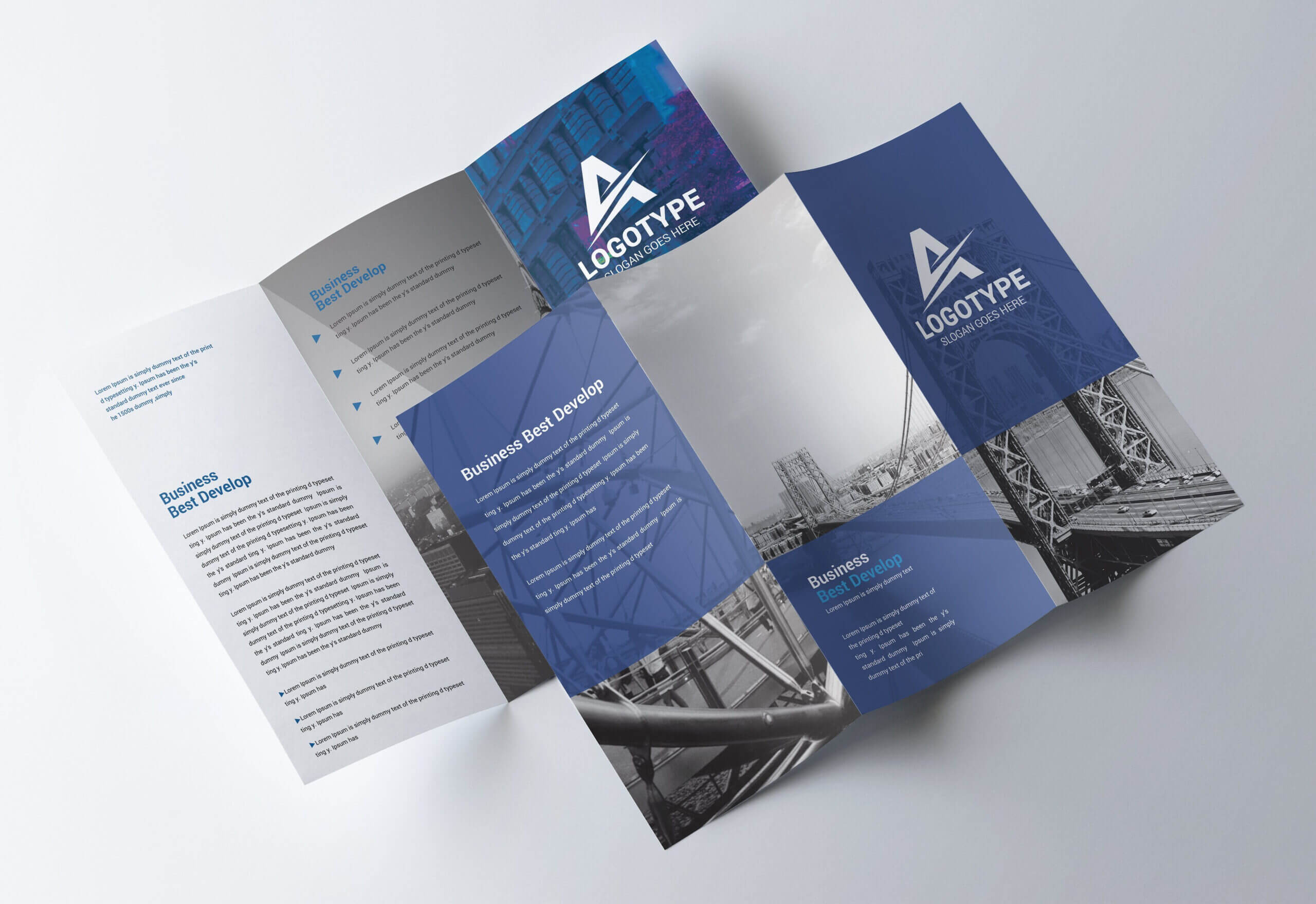 Corporate Tri Fold Brochure – Psd Template – Free Psd Flyer Intended For Brochure Psd Template 3 Fold