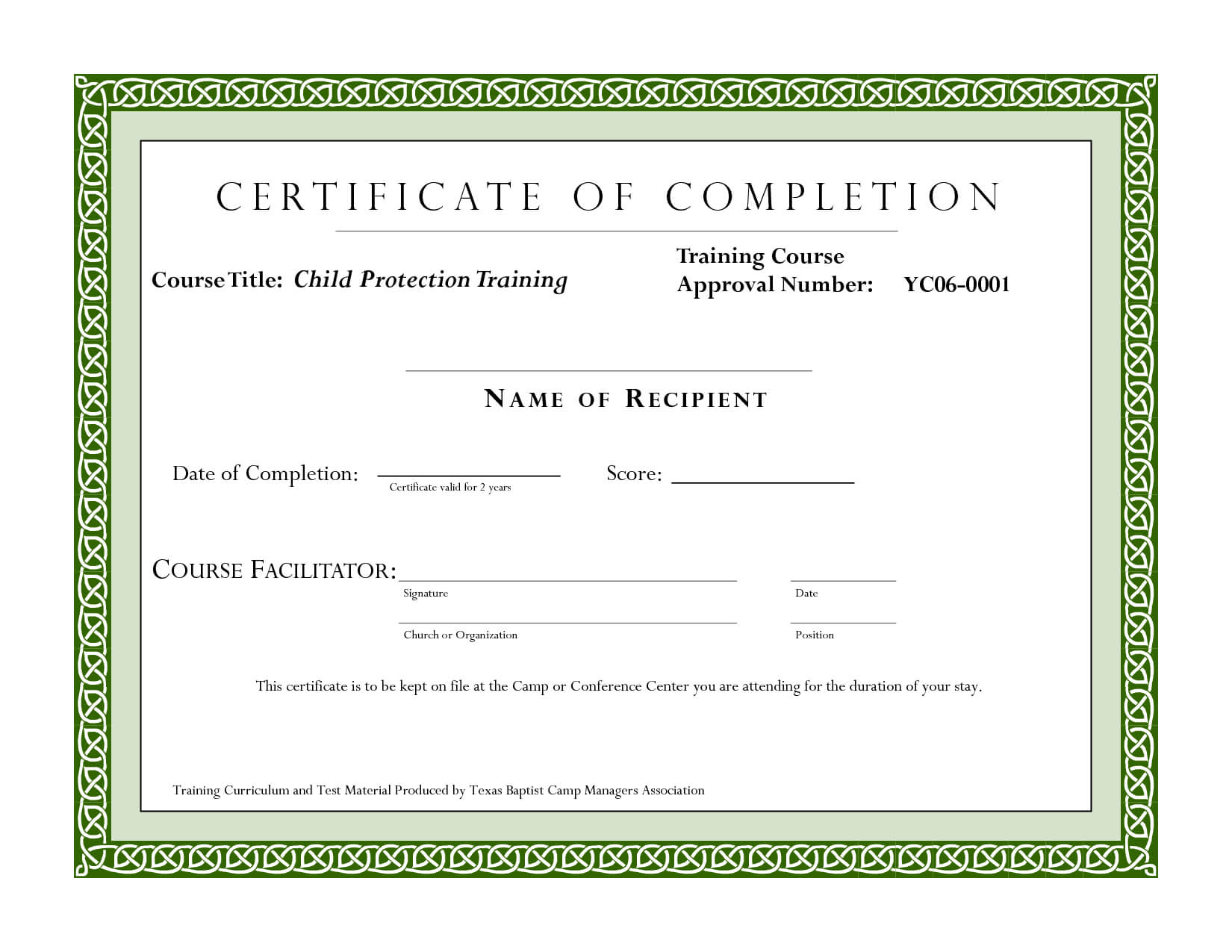 Course Completion Certificate Template | Certificate Of In Officer Promotion Certificate Template