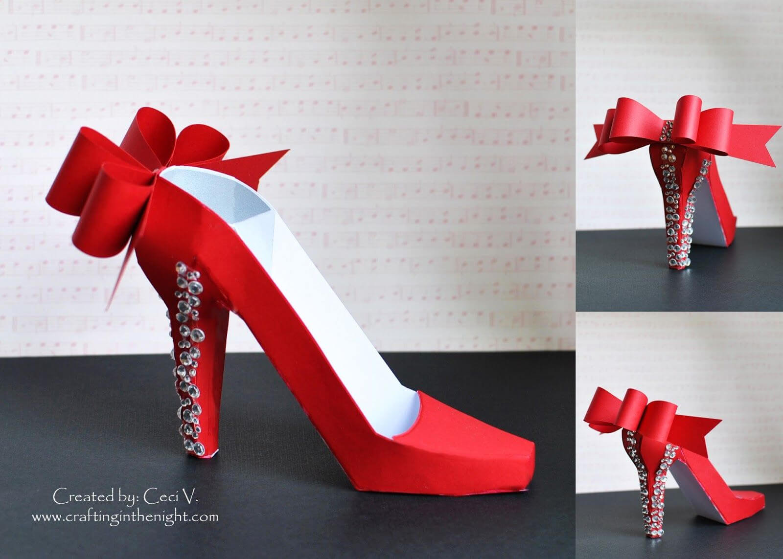 Crafting In The Night: 3D High Heel Shoe – Svgcuts With Regard To High Heel Shoe Template For Card