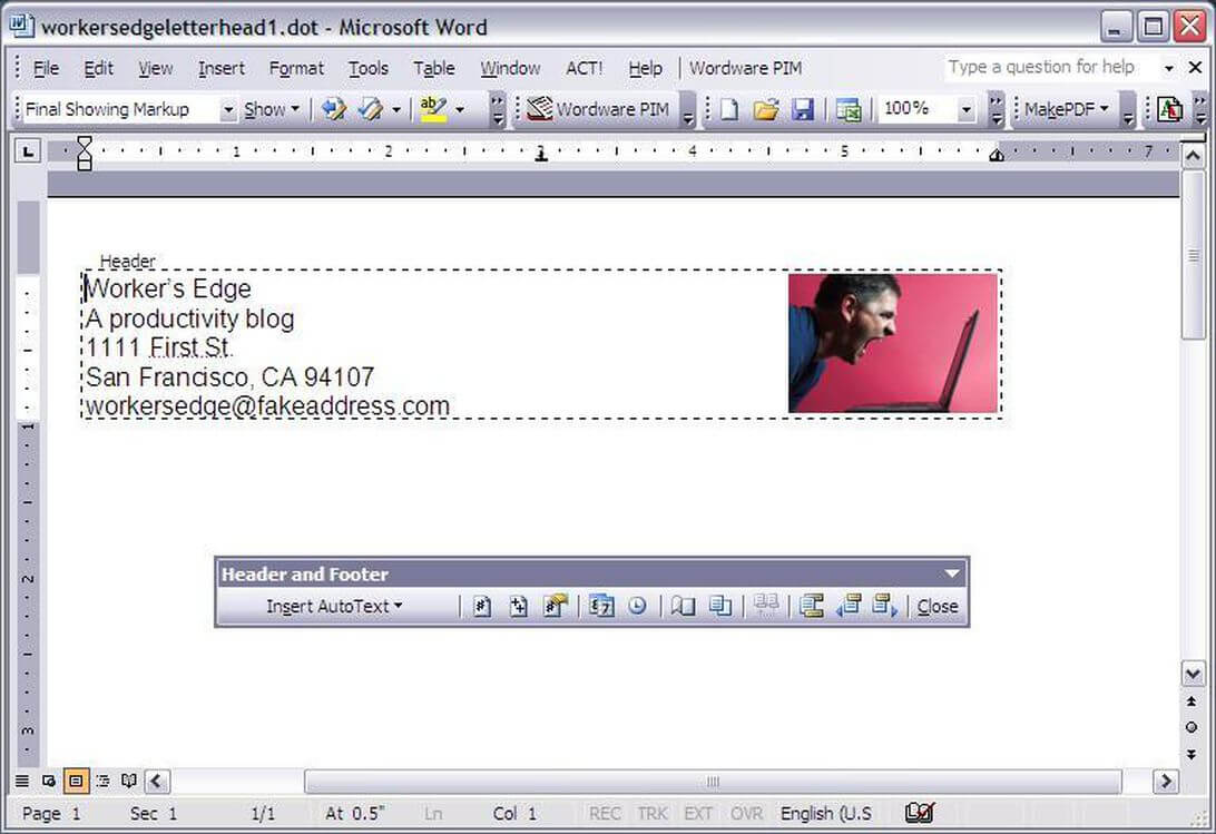 Create A Letterhead Template In Microsoft Word – Cnet Pertaining To How To Create A Letterhead Template In Word