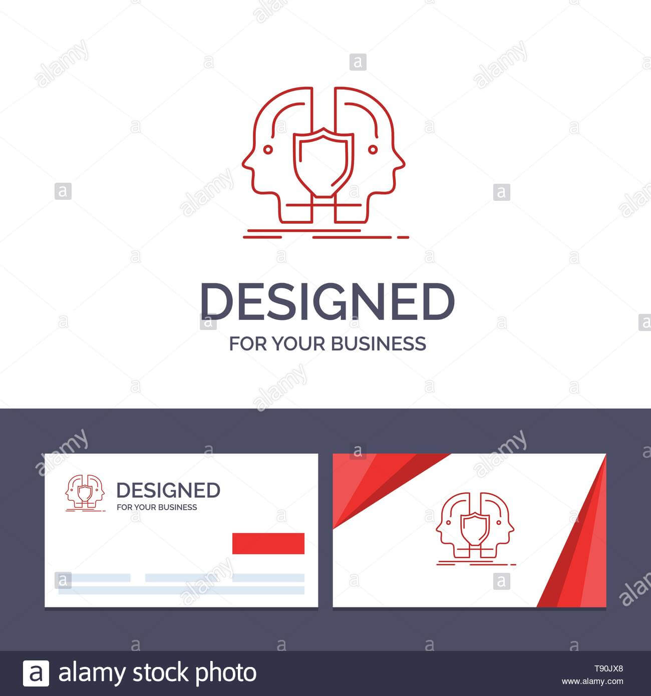 Creative Business Card And Logo Template Man, Face, Dual Intended For Shield Id Card Template