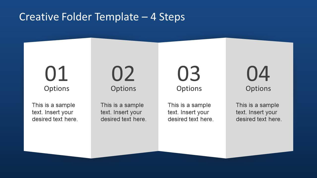 Creative Folder Paper With 4 Fold Brochure – Slidemodel With Quad Fold Brochure Template