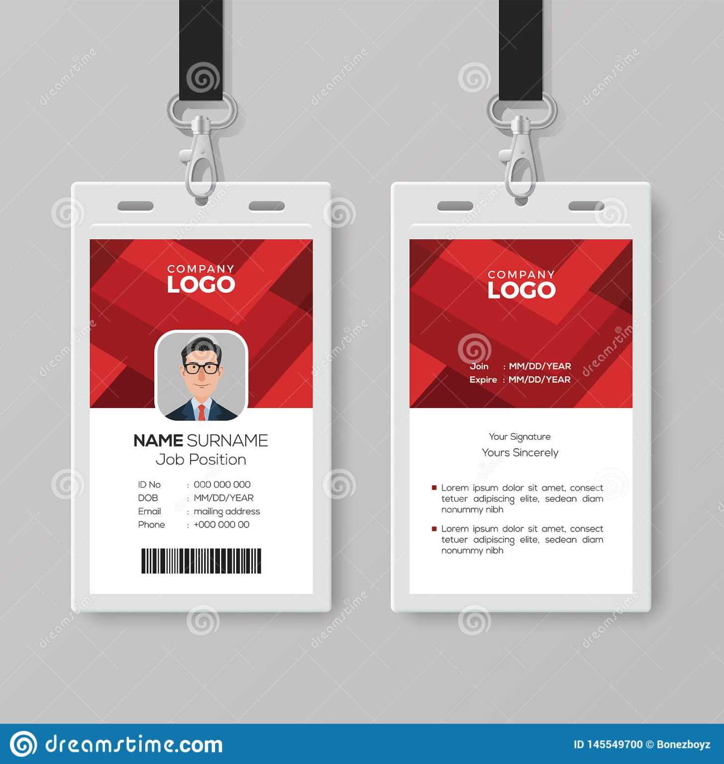 Conference Id Card Template Professional Template Examples