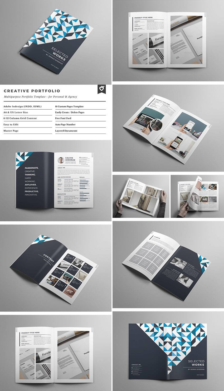 Creative Portfolio Brochure Indd | Indesign Brochure Inside Adobe Indesign Brochure Templates