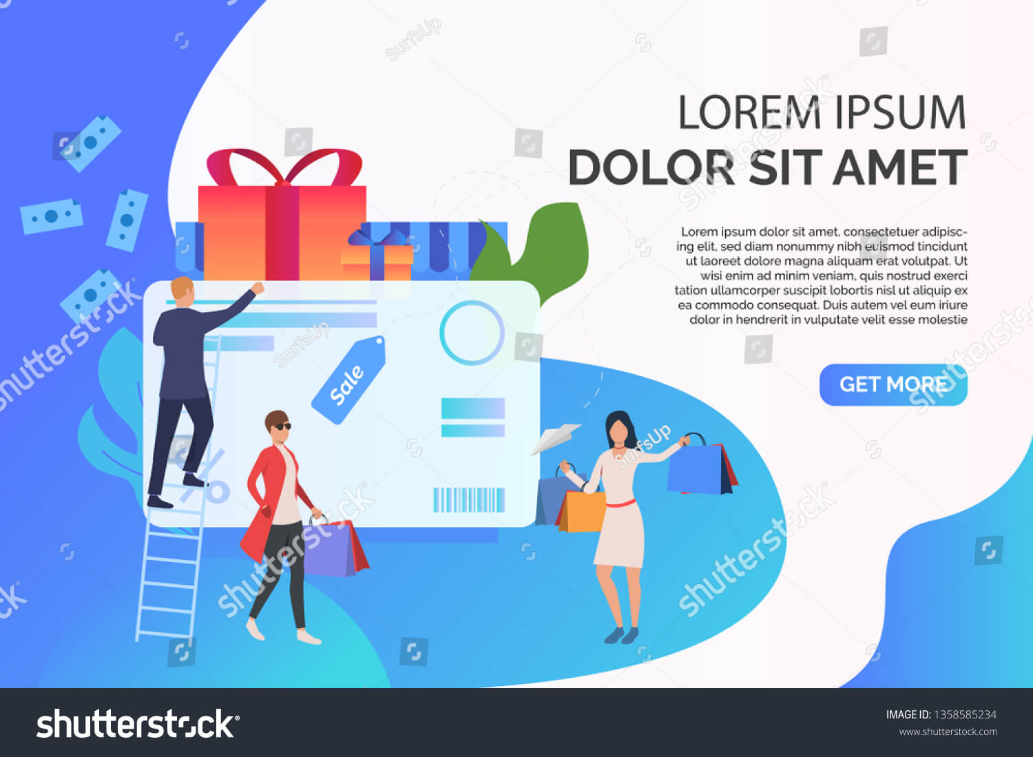Credit Card Presents Shoppers Page Vector Stock Vector With Credit Card Templates For Sale