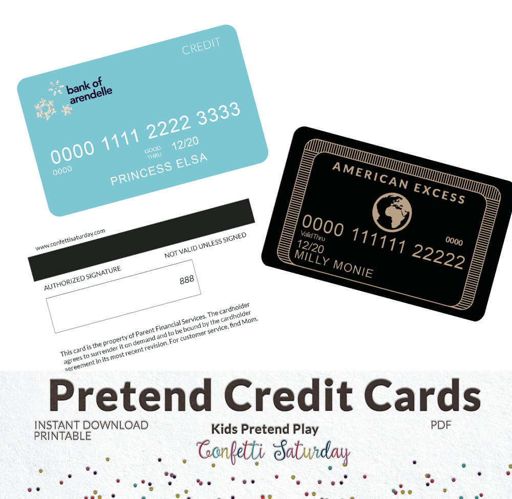 Credit Card Template For Kids ] – Kids Credit Card Pretend Intended For Credit Card Template For Kids