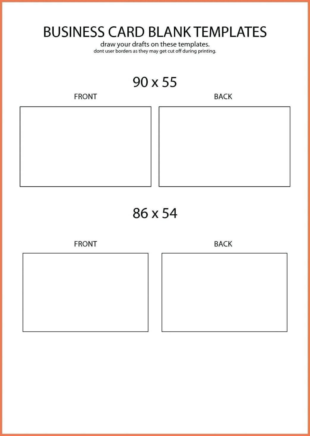 Custom Blank Business Card Template Adobe Illustrator With Template For Cards In Word