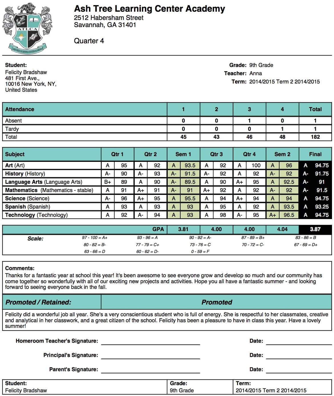 Custom Report Cards | School Management & Student Inside High School Report Card Template
