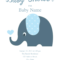 Cute Elephant Baby Shower Invitation Template | Free Baby Inside Free Baby Shower Invitation Templates Microsoft Word