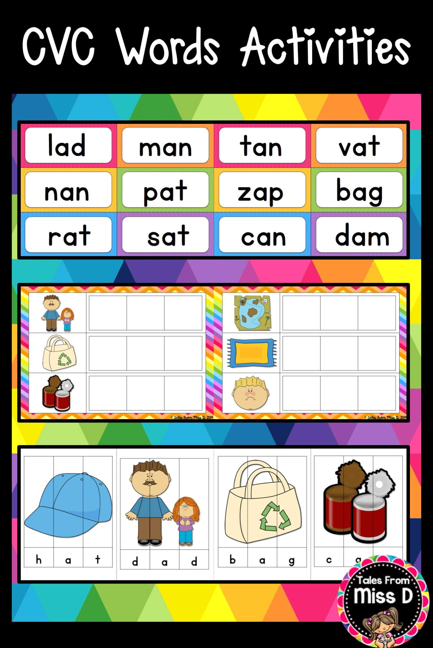 Cvc Words Activities | Cvc Words, Activities, Words Pertaining To Making Words Template