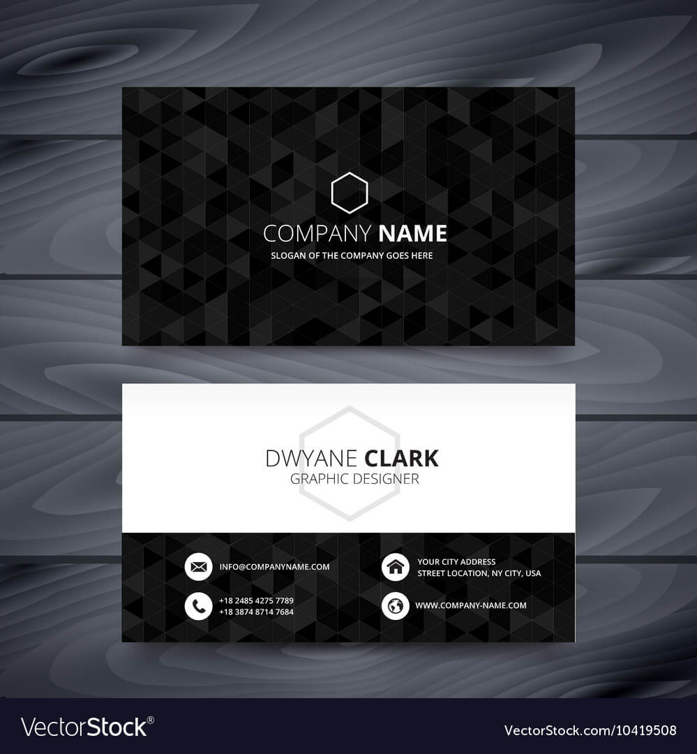 Dark Modern Business Card Design Template Throughout Modern Business Card Design Templates