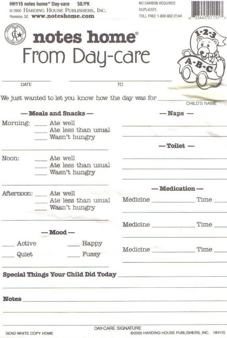 Daycare Daily Report Sheets Infant Reports For Printablei Within Daycare Infant Daily Report Template