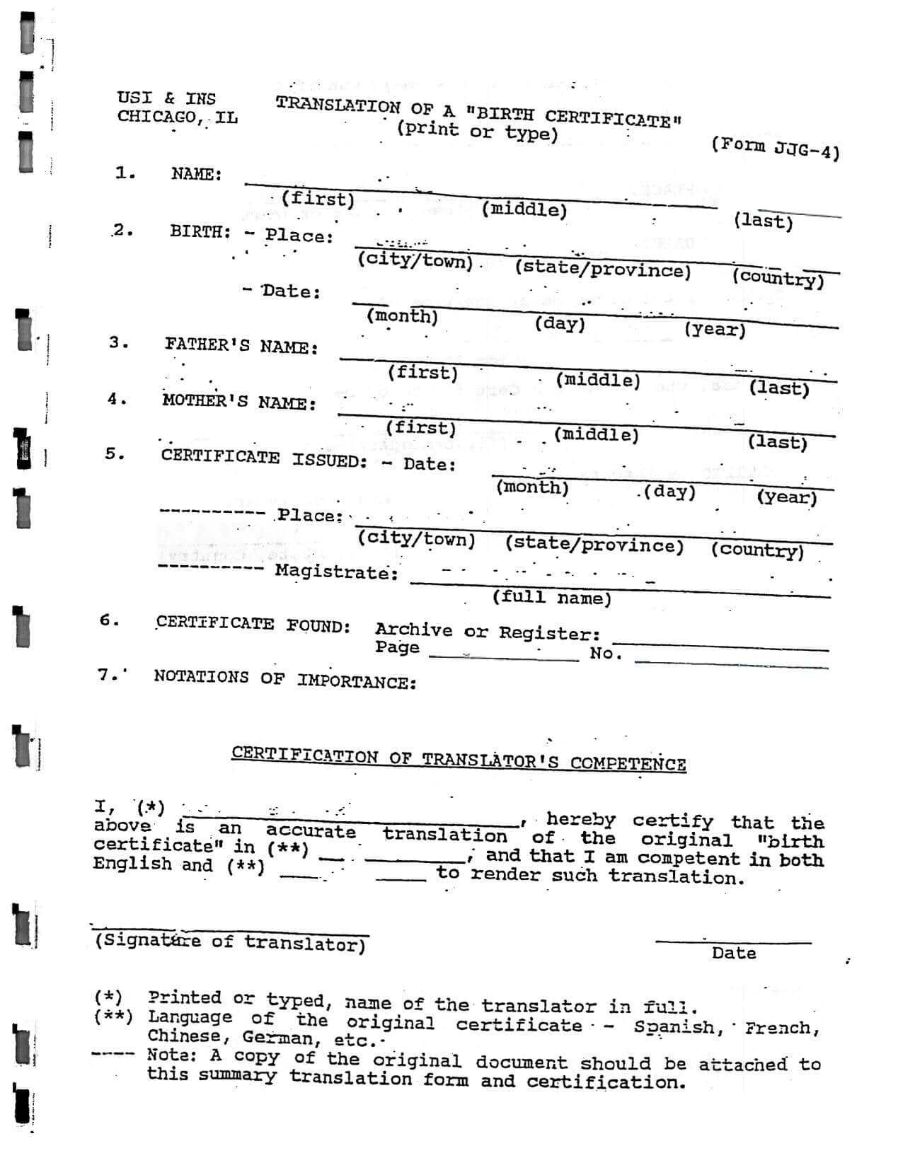 Death Certificate Translation Template Spanish To English With Death Certificate Translation Template