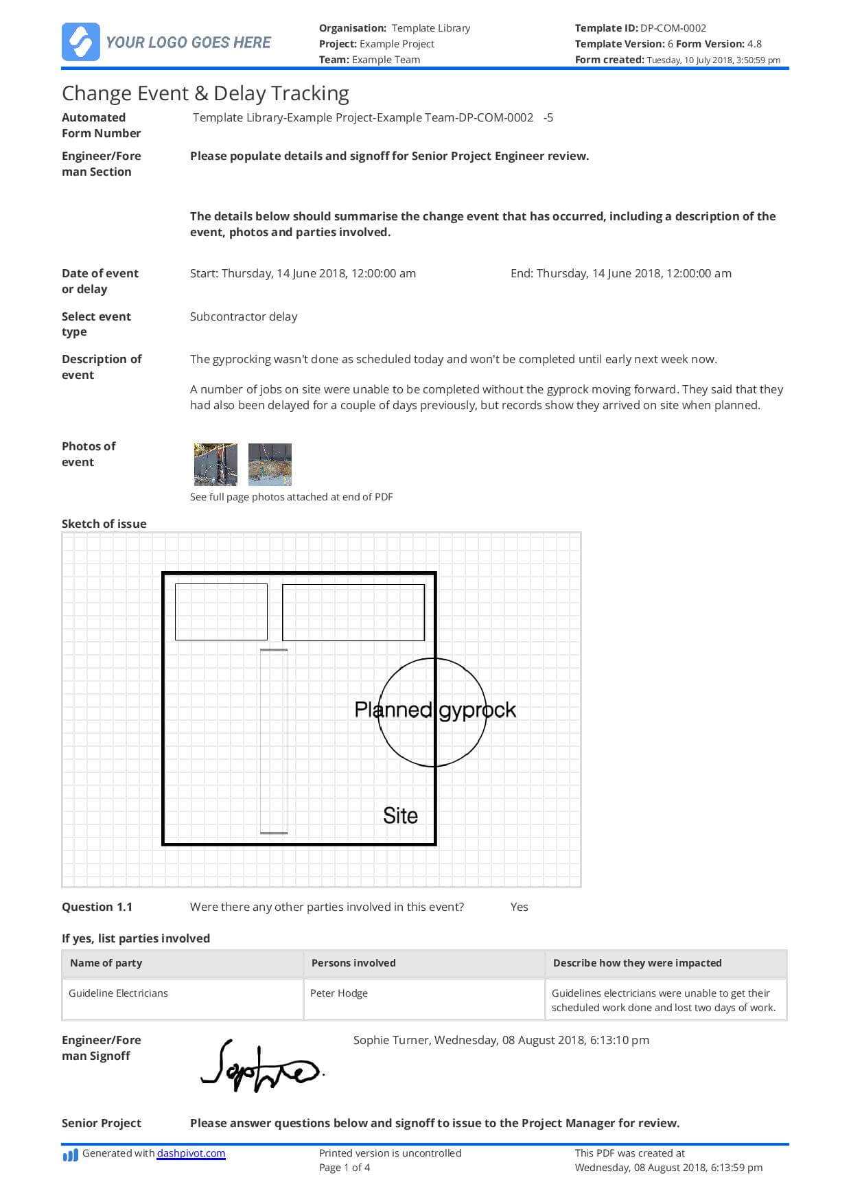 Delay Analysis Report Template: Use This Template For Free Now With Project Analysis Report Template