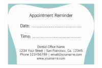 Dentist Appointment Reminder Cards | Dental Office | Zazzle with regard to Dentist Appointment Card Template