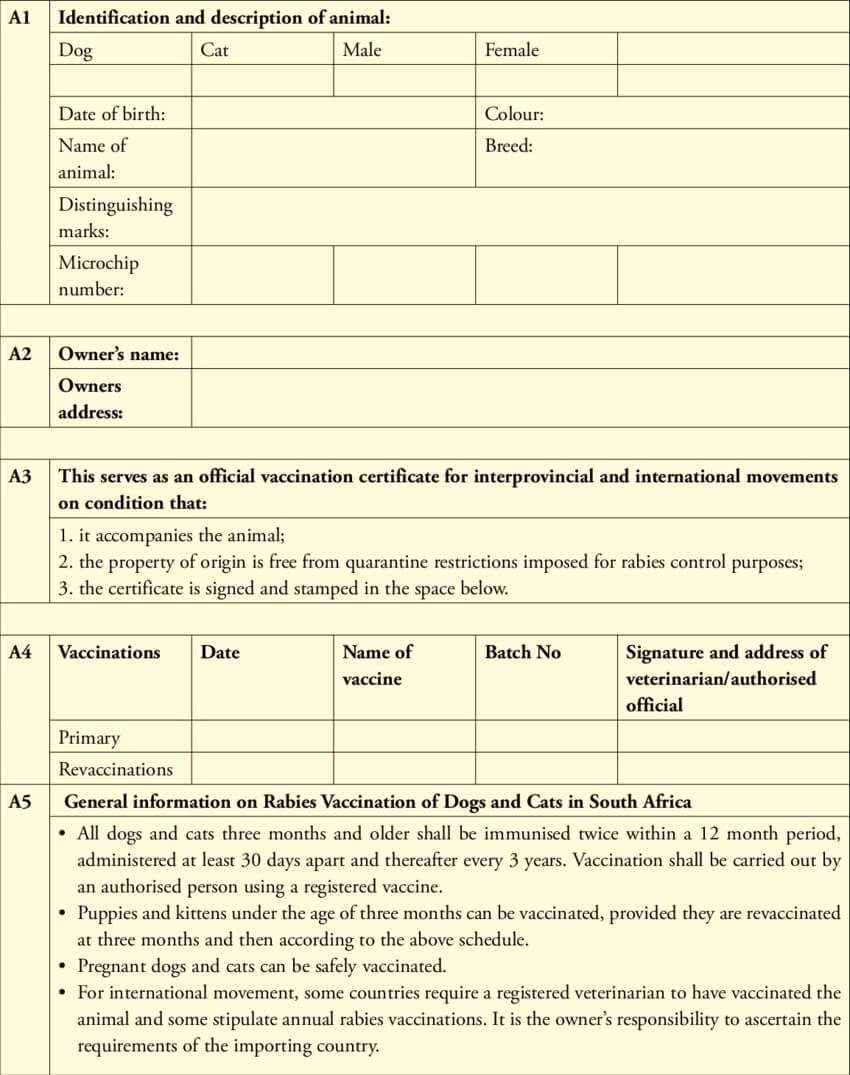 Dentity, Rabies Vaccination And Movement Certificate For Pertaining To Rabies Vaccine Certificate Template