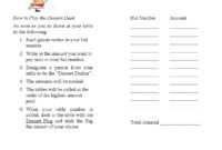 Dessert Dash Form | Auction Bid, How To Raise Money, Templates in Auction Bid Cards Template