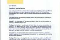 Disciplinary Hearing Outcome Letter - Transpennine Express for Investigation Report Template Disciplinary Hearing