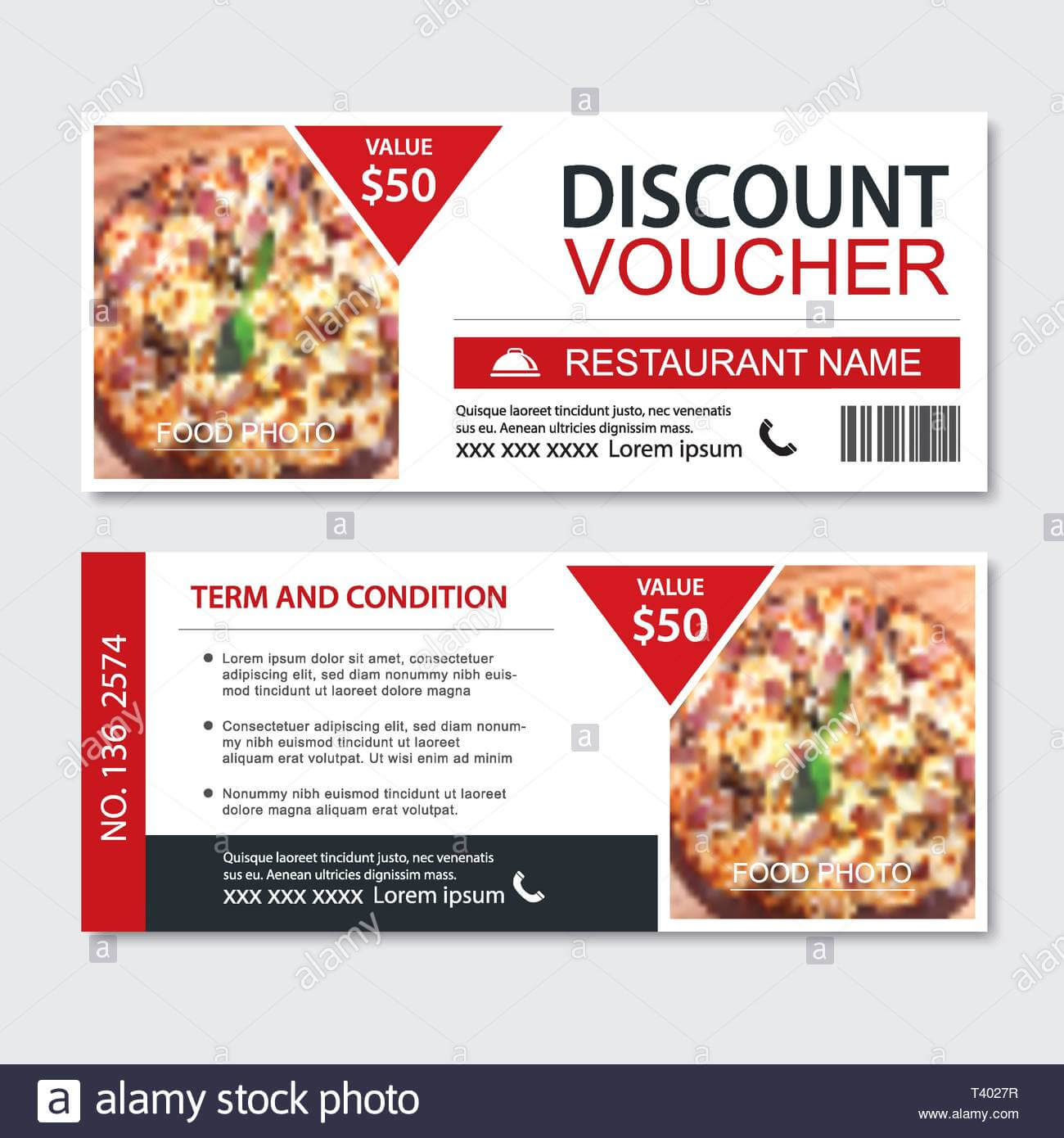 Discount Gift Voucher Fast Food Template Design. Pizza Set Intended For Pizza Gift Certificate Template