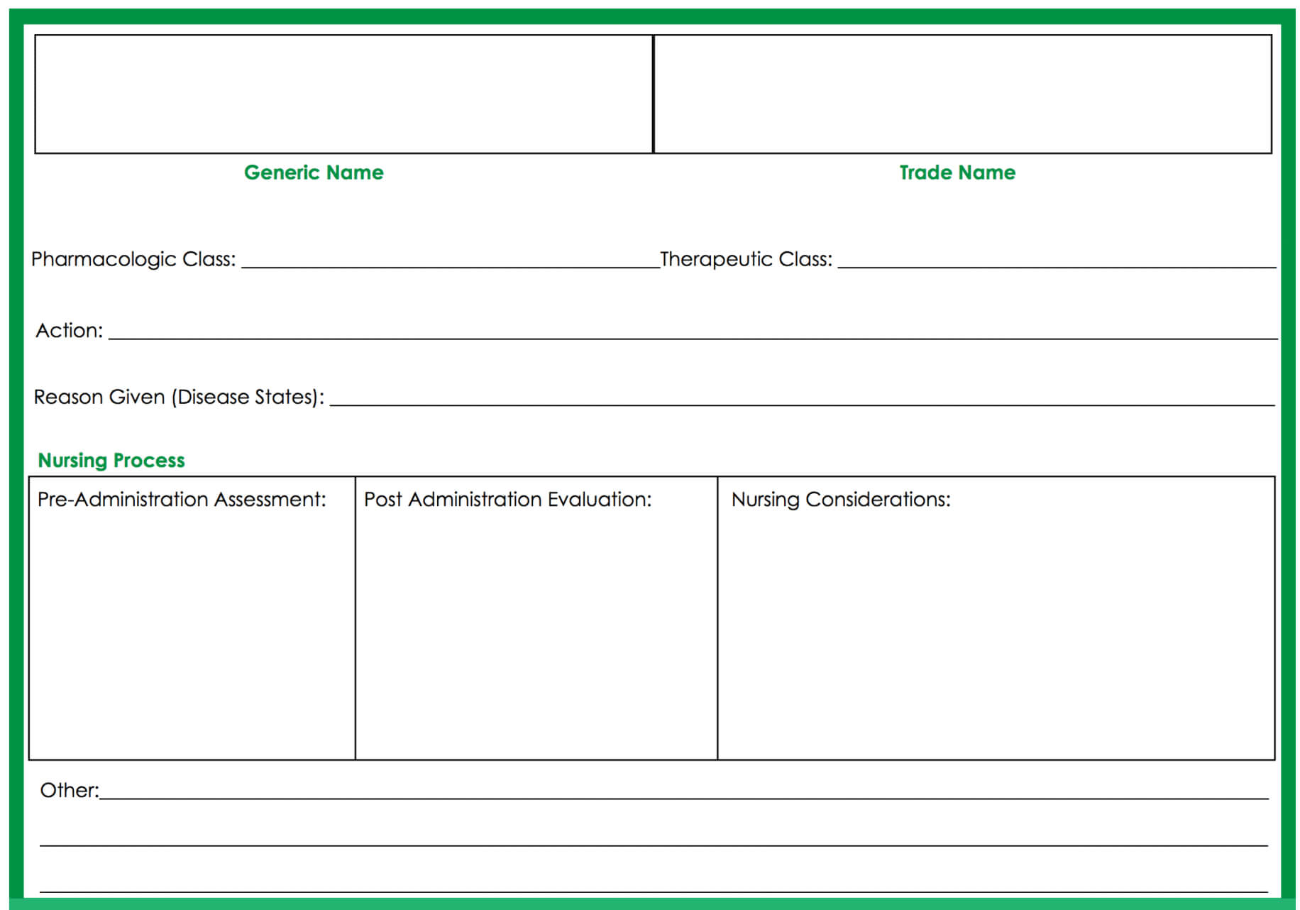 Disease Study Template For Nclex – Google Search | Drug With Pharmacology Drug Card Template