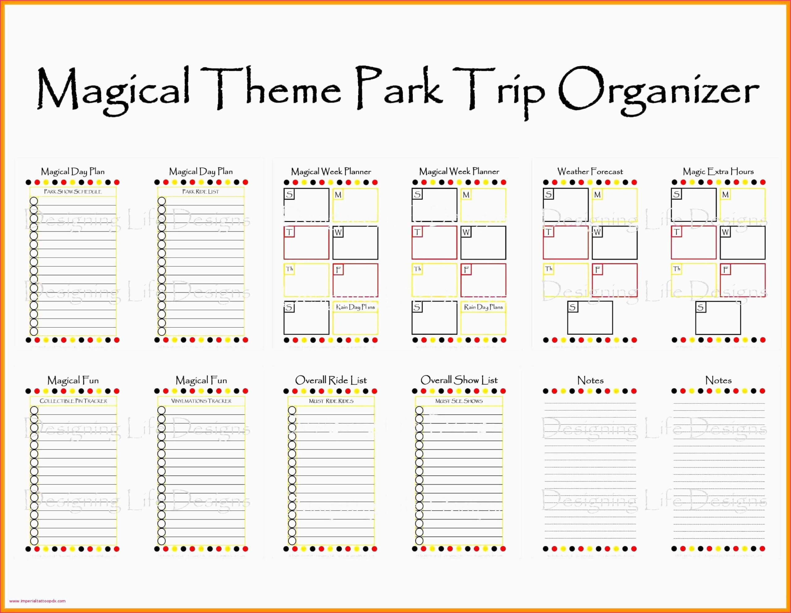 Disney World Blank Itinerary Template Calendar Template For Blank Trip Itinerary Template