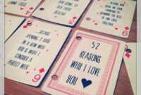 Diy 52 Things I Love About You Deck Cards Gift | Cards For regarding 52 Reasons Why I Love You Cards Templates