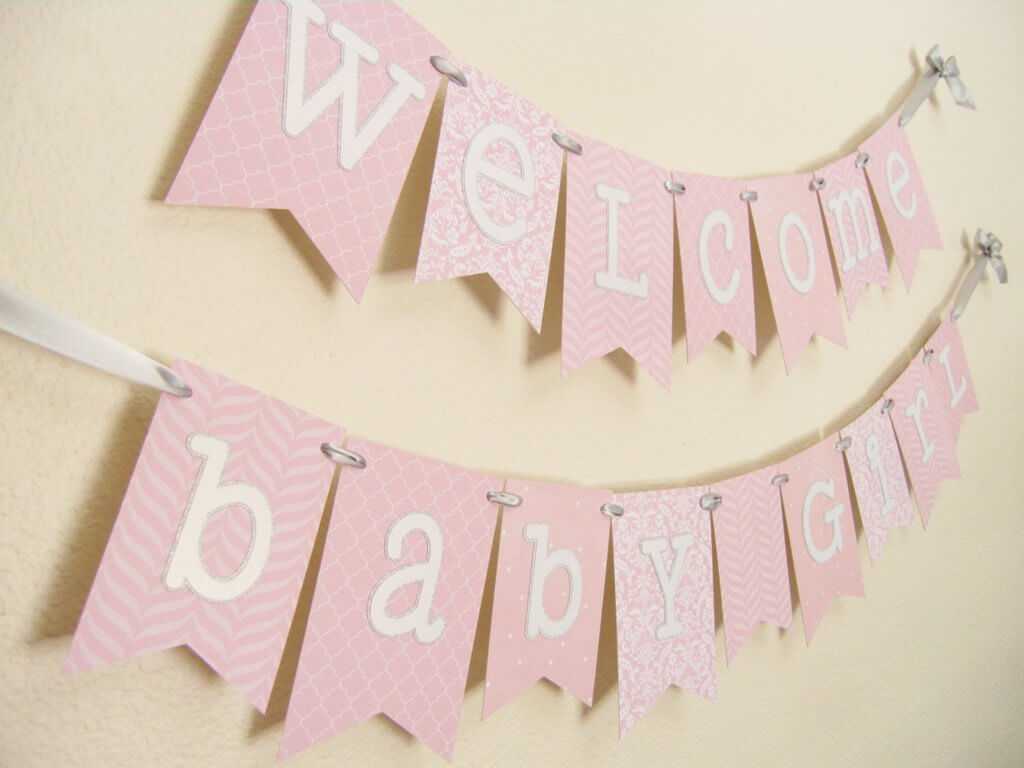 Diy Baby Shower Banner Template 7 Best Samples Templates Intended For Diy Baby Shower Banner Template