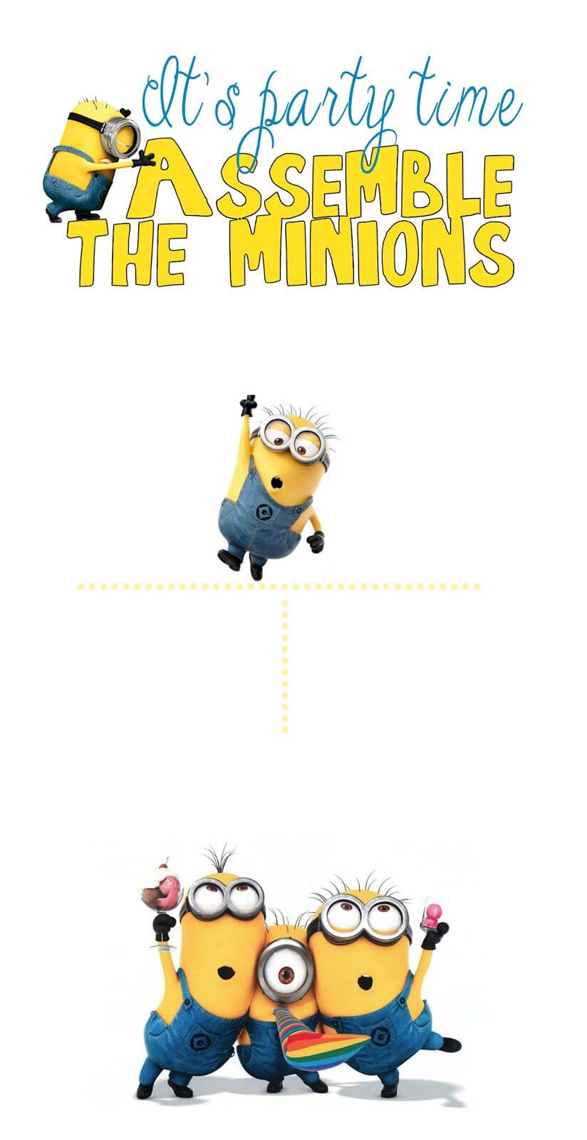 Diy Design Den: Minion Birthday Party With Free Printables Intended For Minion Card Template