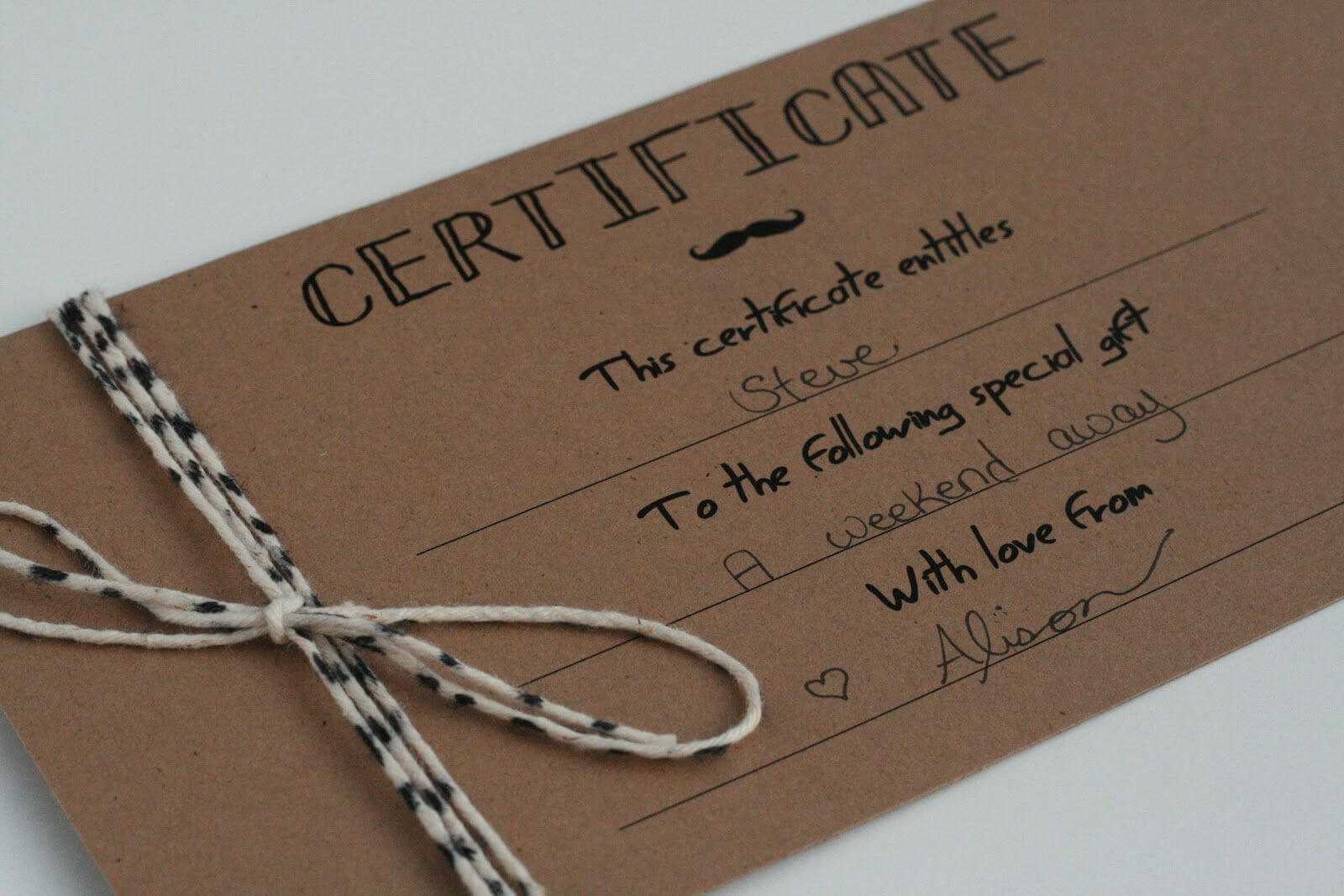 Diy Gift Certificates Template – Google Search | Gift Inside Homemade Gift Certificate Template