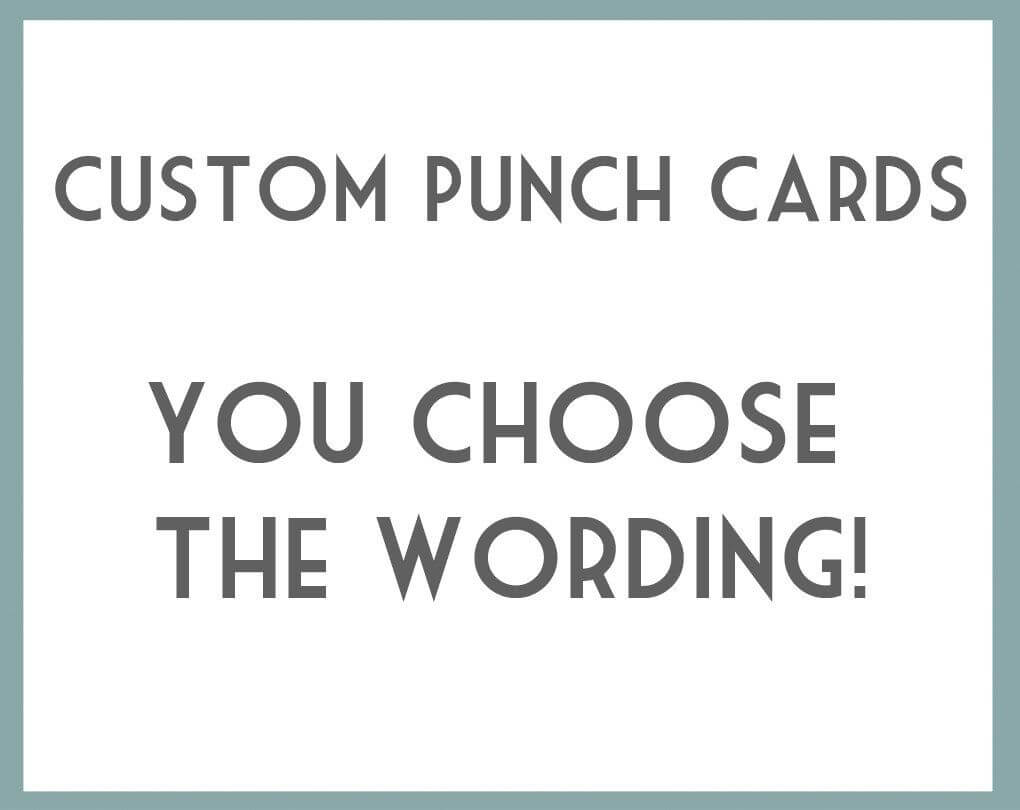 Diy Printable Punch Cards – You Choose Wording. This Is In Free Printable Punch Card Template
