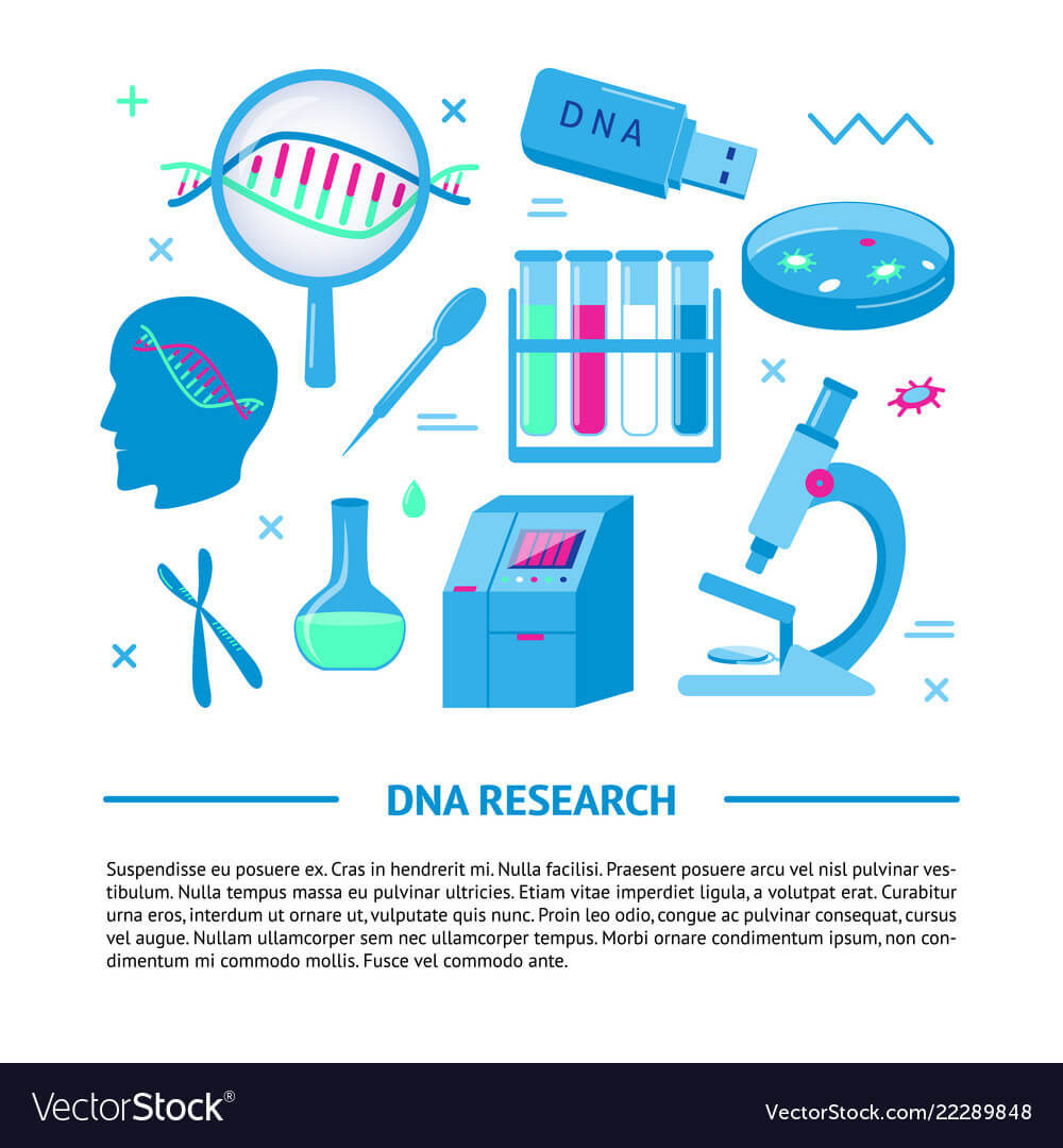 Dna Research Medical Banner Template In Flat Style In Medical Banner Template
