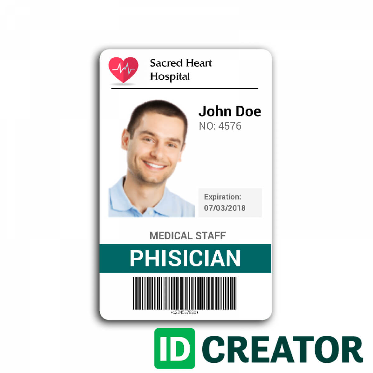 Doctor Id Card #2 | Id Card Template, Badge Template For Personal Identification Card Template