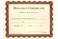 Donation Certificate Template | Certificate Templates with regard to Donation Certificate Template