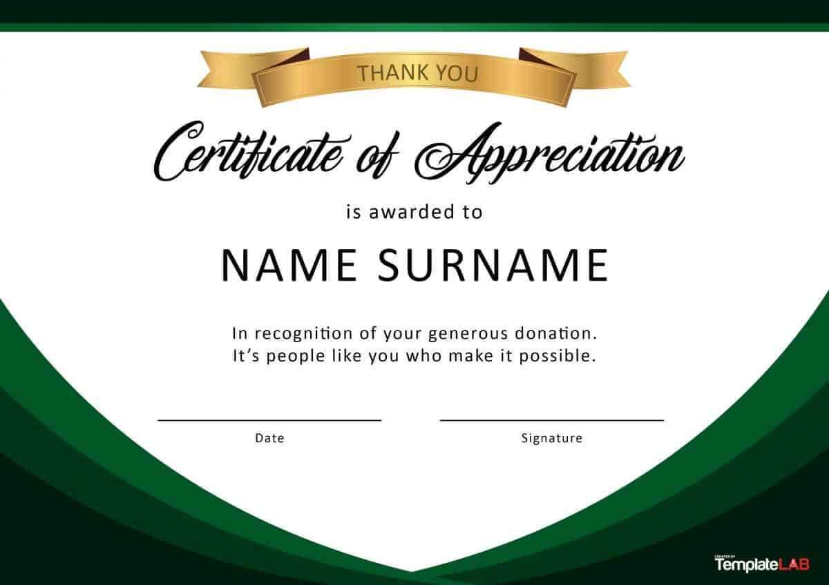 Download Certificate Of Appreciation For Donation 02 In In Appreciation Certificate Templates