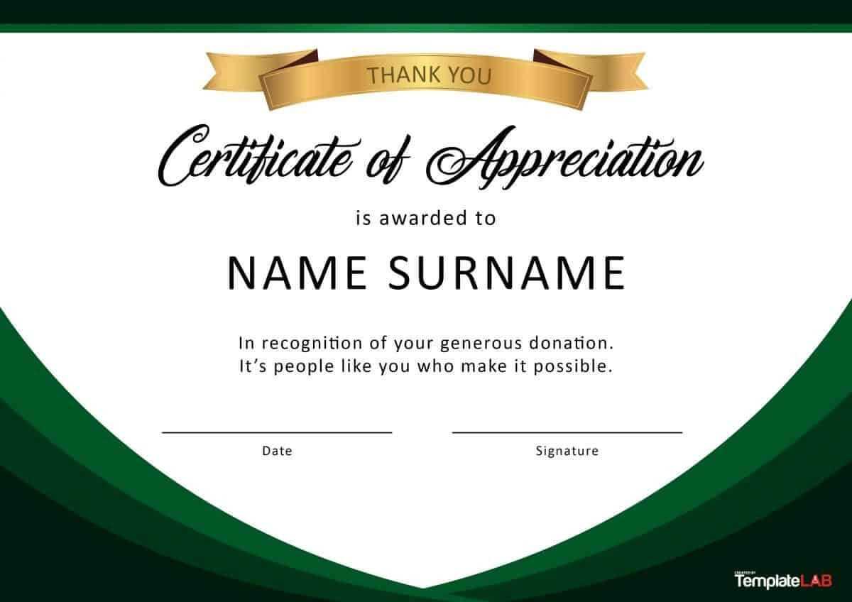 Download Certificate Of Appreciation For Donation 02 Throughout Free Certificate Of Appreciation Template Downloads