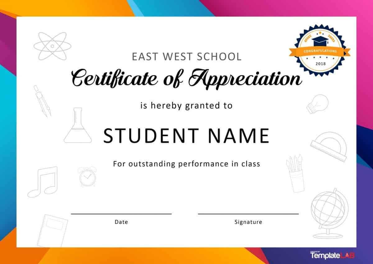 Download Certificate Of Appreciation For Students 01 Regarding Felicitation Certificate Template