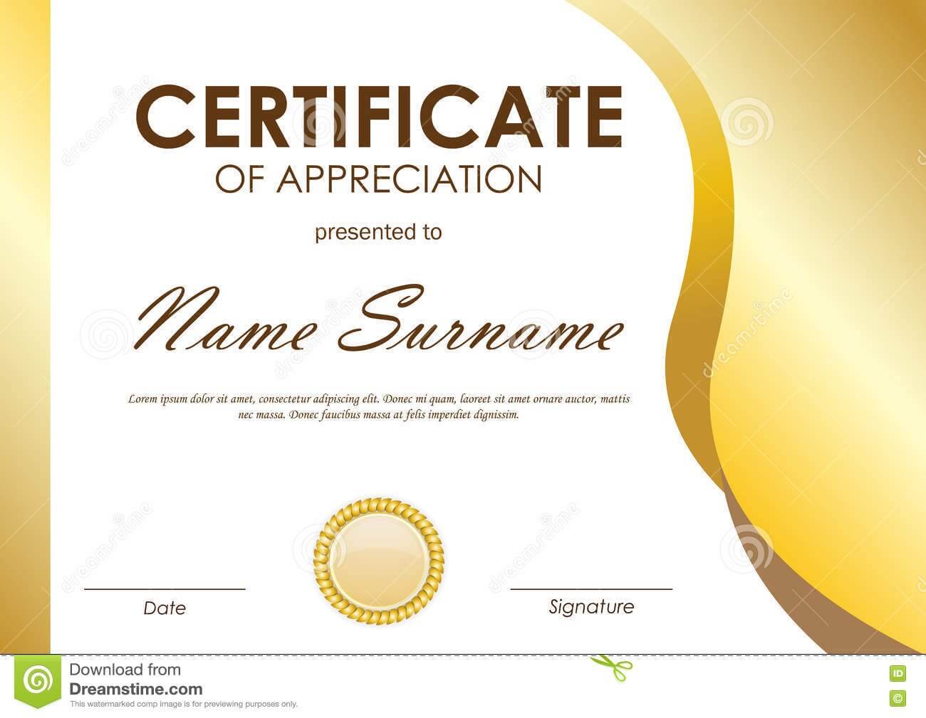 Download Certificate Of Appreciation – Forza Pertaining To Certificate Of Excellence Template Free Download
