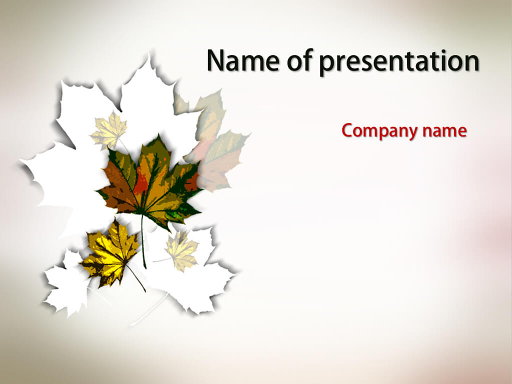Download Free Autumn Maple Powerpoint Template For Presentation In Free Fall Powerpoint Templates