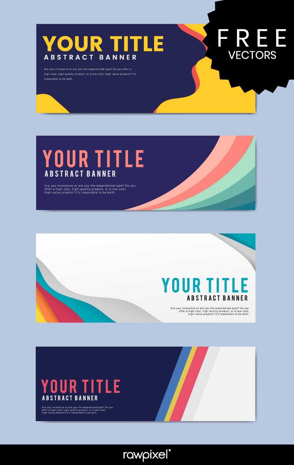 free mobile website template top botton banners