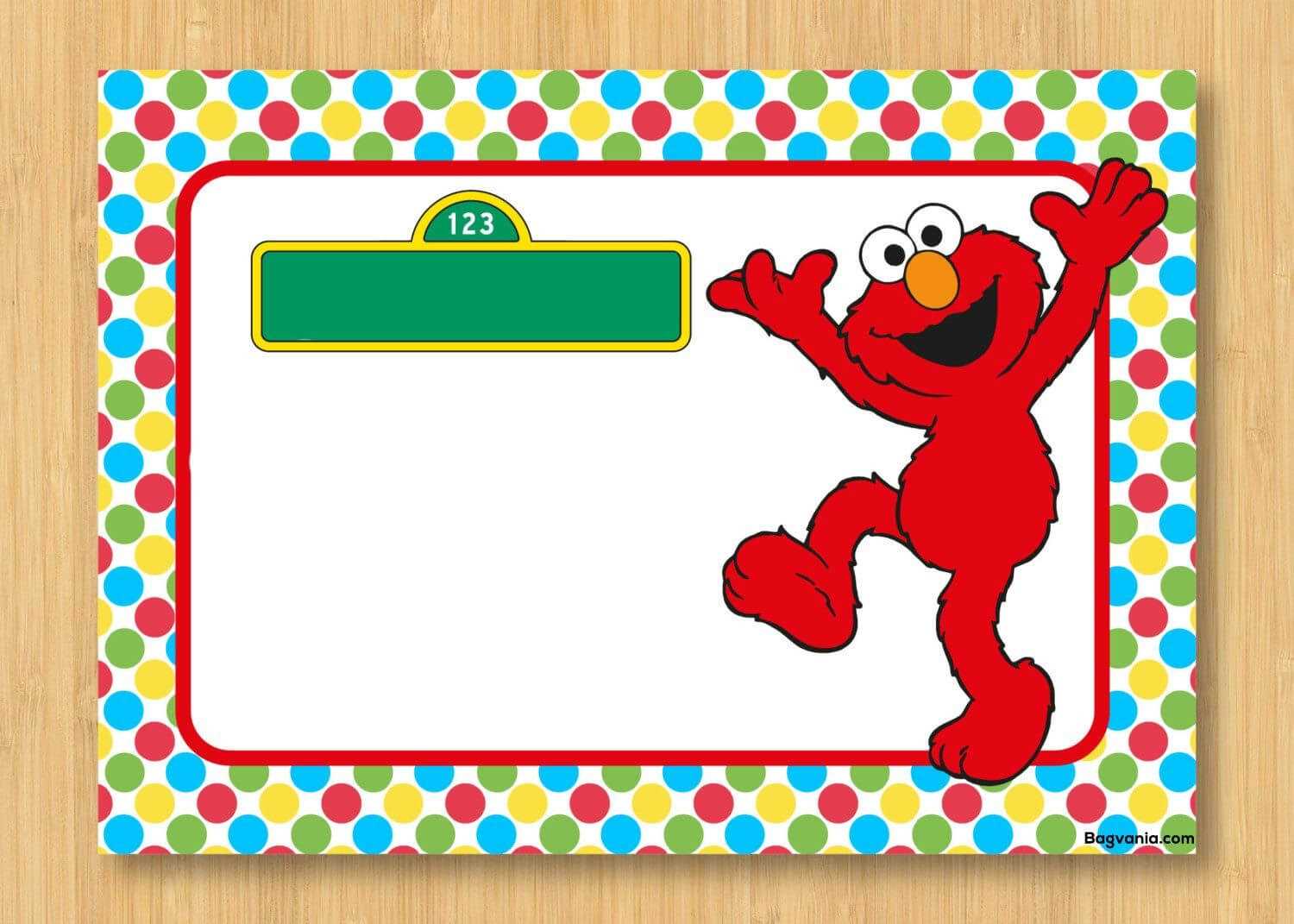 Download Free Printable Elmo Birthday Invitations | Elmo For Elmo Birthday Card Template