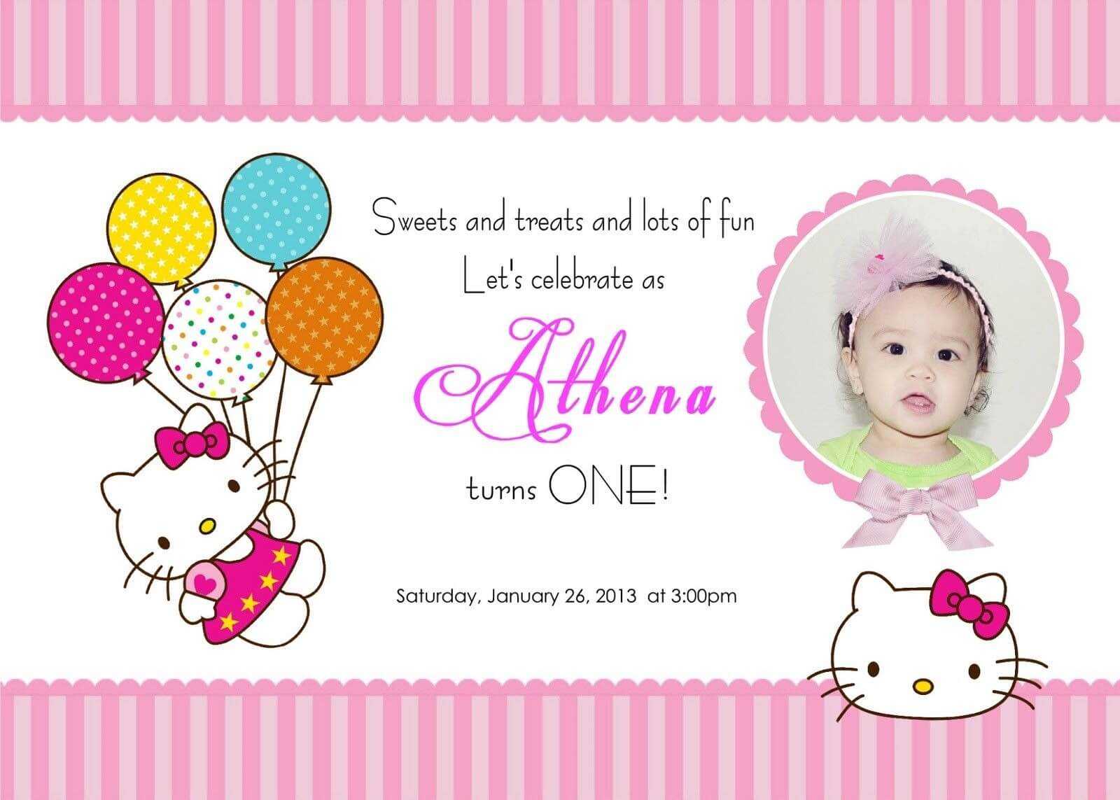 Download Free Template Hello Kitty Printable Birthday With Hello Kitty Birthday Card Template Free