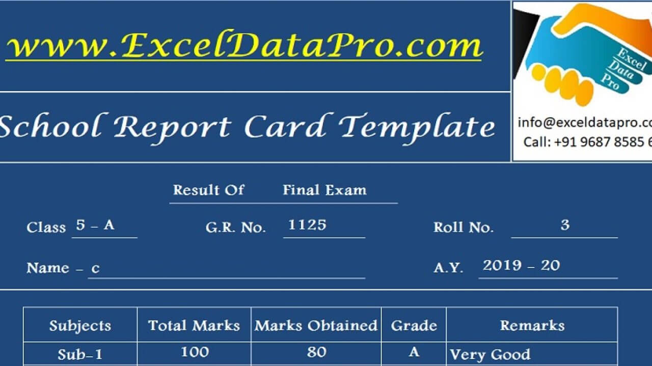 Download School Report Card And Mark Sheet Excel Template Regarding Result Card Template