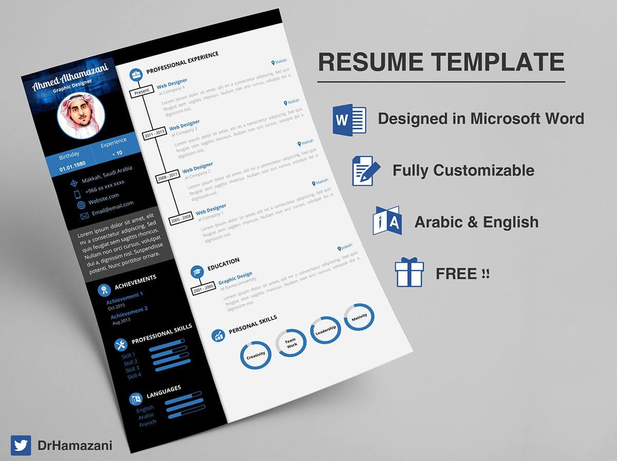 Download The Unlimited Word Resume Template (Free) On In Resume Templates Word 2013