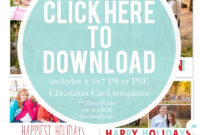 Downloadable Christmas Card Templates For Photos |  Free for Free Photoshop Christmas Card Templates For Photographers