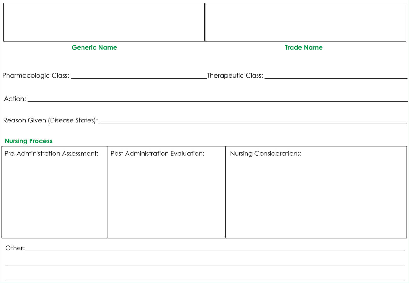 Drug Card Template | Drug Cards, Pharmacology Nursing Within Pharmacology Drug Card Template