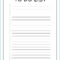 √ Free Printable To Do Checklist Template | Templateral Throughout Blank To Do List Template
