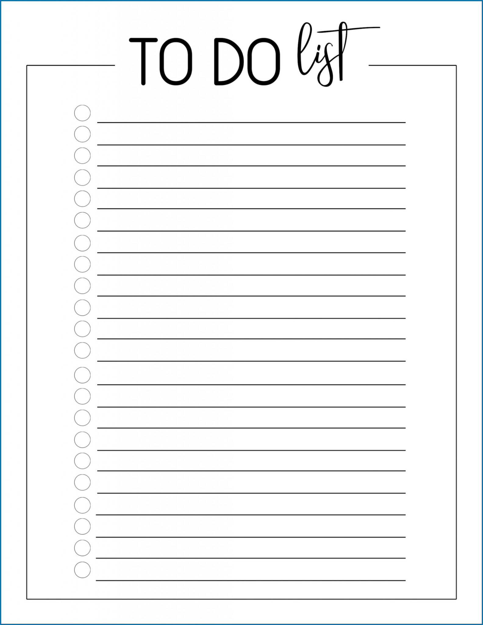 √ Free To Do List Printable Template | Templateral In Blank To Do List