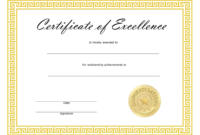 ❤️ Free Sample Certificate Of Excellence Templates❤️ with Free Certificate Of Excellence Template